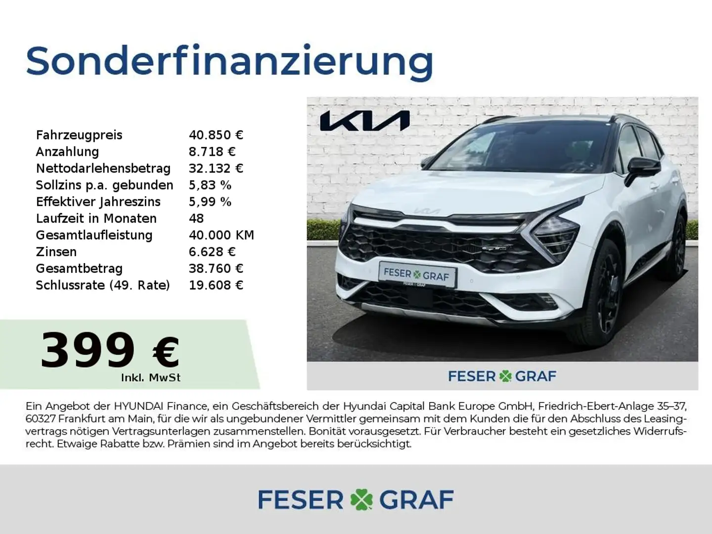 Kia Sportage 1.6T 2WD DCT GT Line SD DRIVE SOUND Weiß - 1
