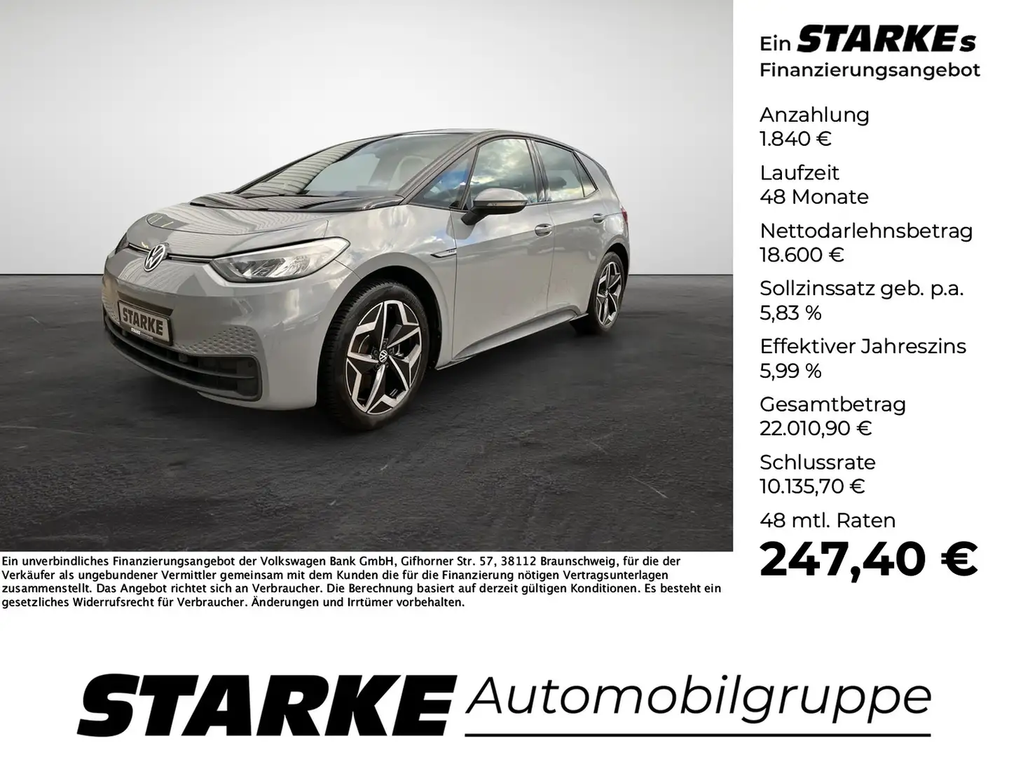 Volkswagen ID.3 Pro Grau - 1