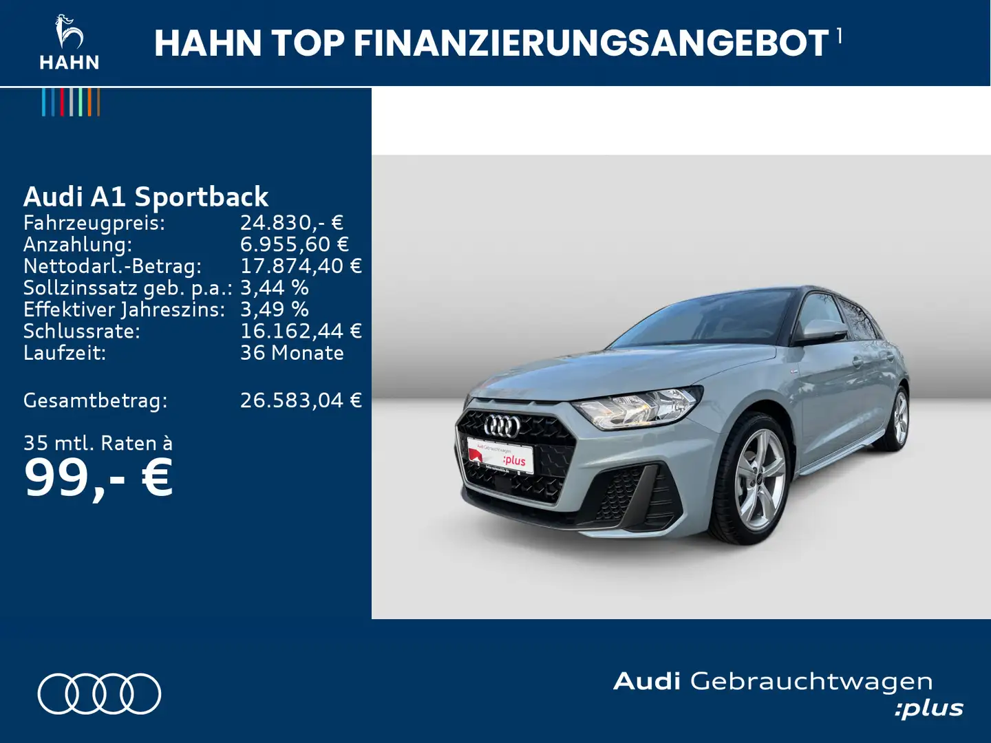 Audi A1 25 TFSI S tronic S line GRA CarPlay Grau - 2