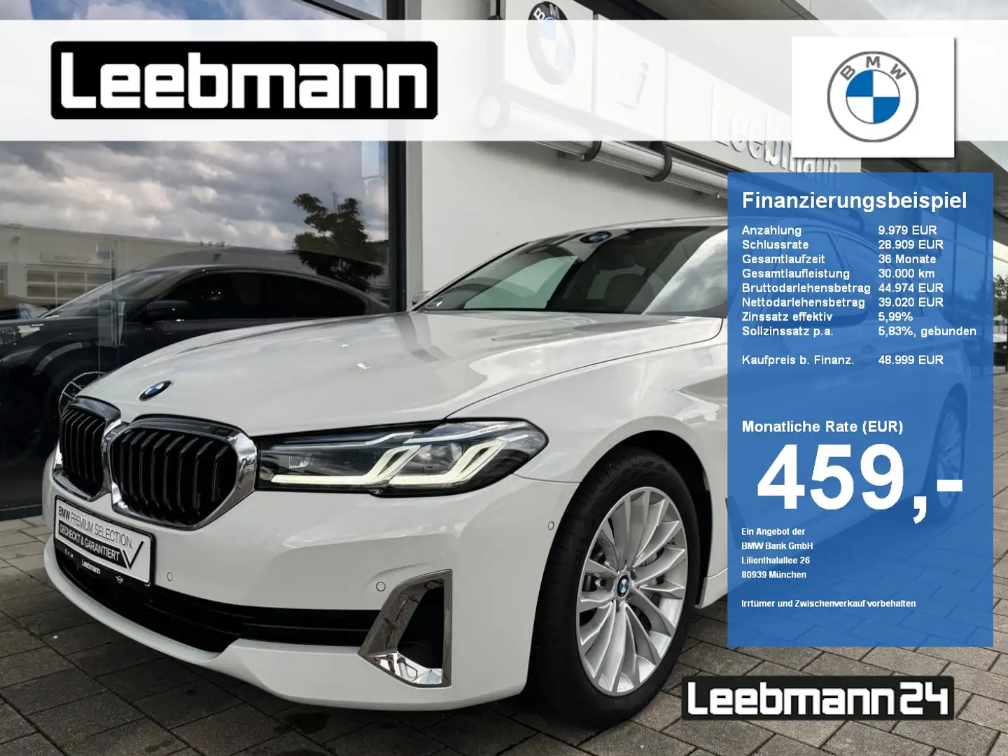 BMW 530 d Lim. Luxury Nappa/Massage 2 JAHRE GARANTIE Blanco - 1