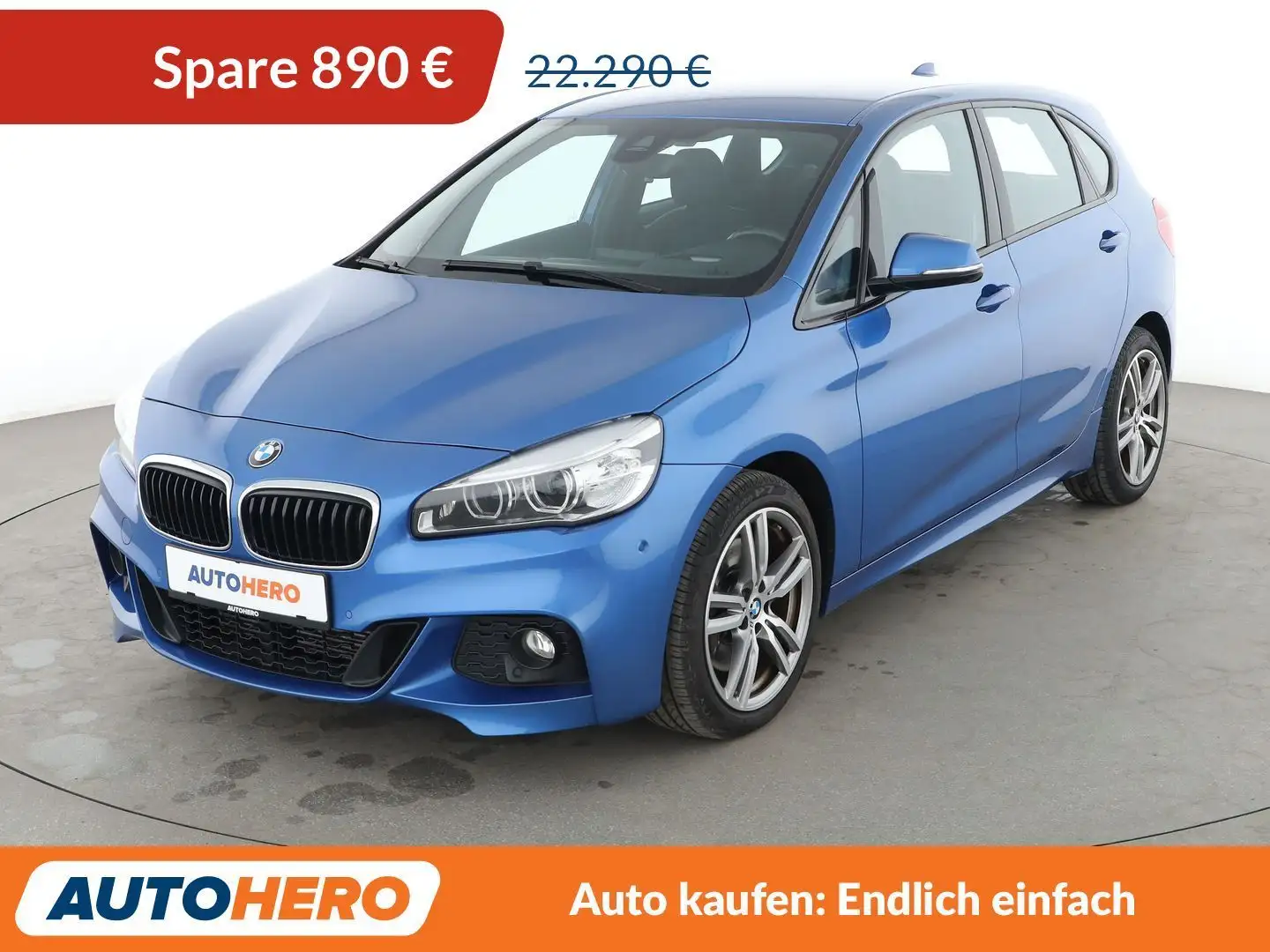 BMW 225 225i Active Tourer M Sport Aut.*NAVI*LED*HUD*PDC* Blau - 1