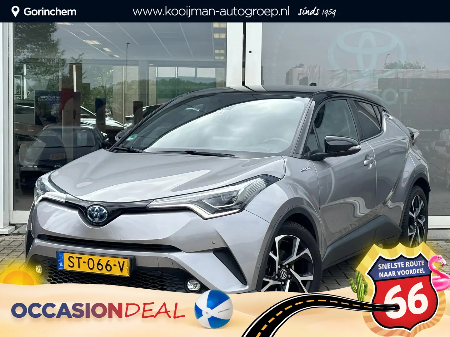 Toyota C-HR 1.8 Hybrid Bi-Tone | Leder | Stoelverwarming | Zom Grijs - 1