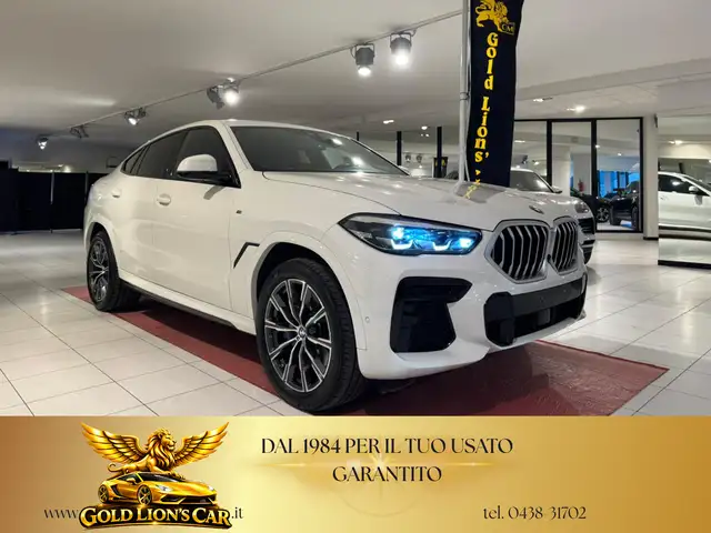 BMW X6 xdrive30d mhev 48V Msport auto STUPENDA*BIANCO ALPINWEISS*KM CERTIFICATI