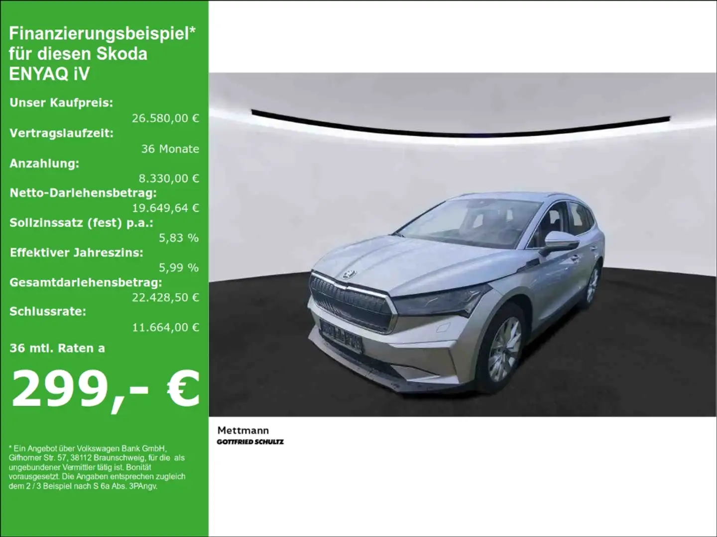 Skoda Enyaq 132 kW LED SHZ GRA KLIMA 60 Loft Grau - 1
