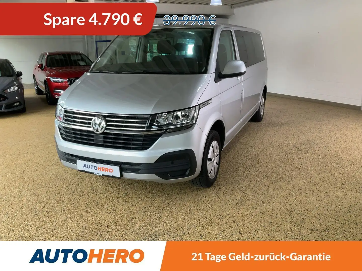 Volkswagen T6 Caravelle 2.0 TDI Comfortline lang FWD Aut.*9-SITZER*NAVI* Silber - 1