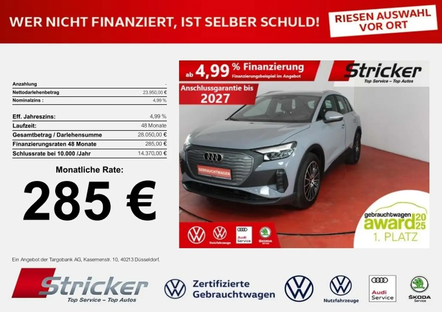 Audi Q4 e-tron 35 285,-ohne Anzahlung Navi Kamera ACC Grau - 1