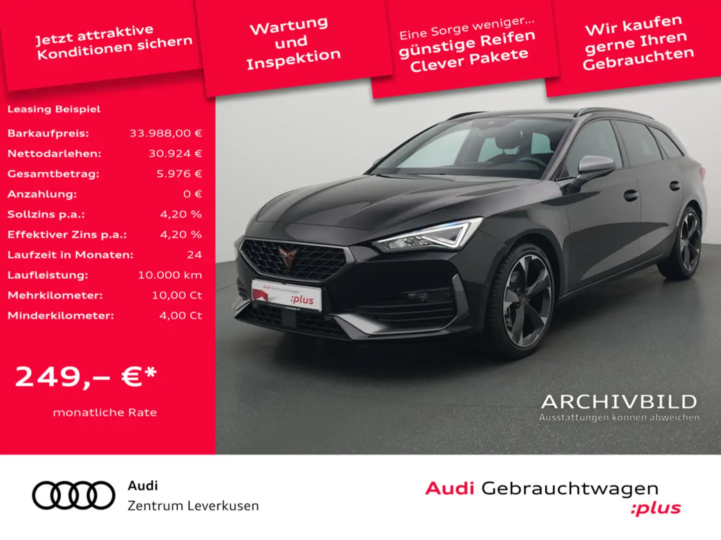 CUPRA Leon Sportstourer DSG VIRT LED KAM SHZ PDC Schwarz - 1