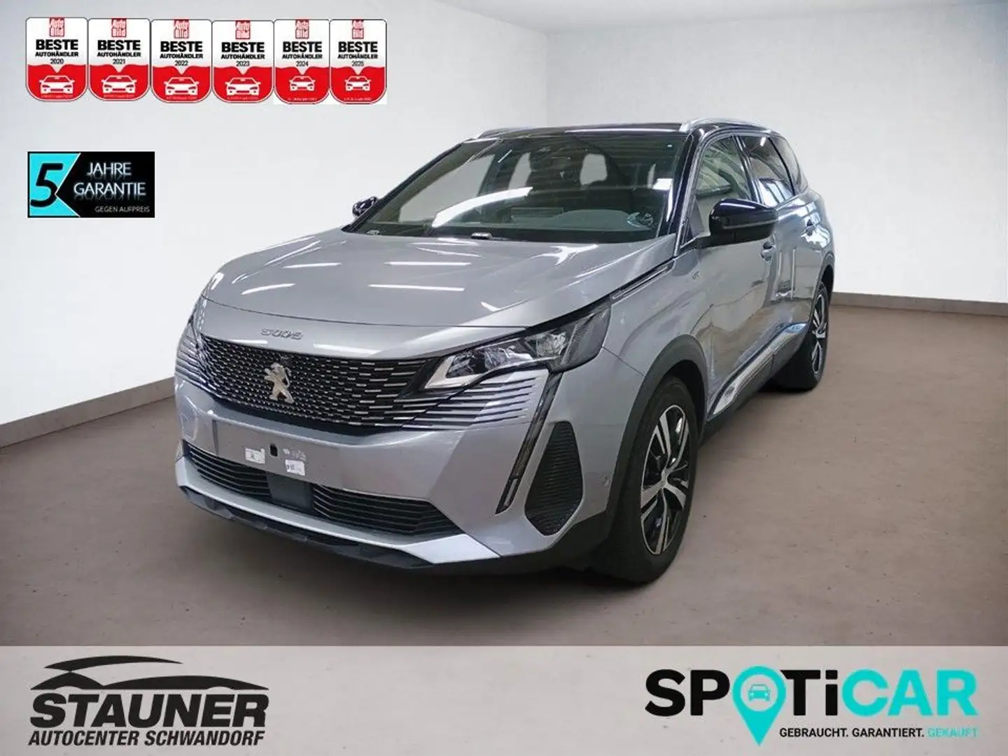Peugeot 5008 GT HYBRID 145PS DSC6 *7 SITZER*360°KAMERA* Silber - 1