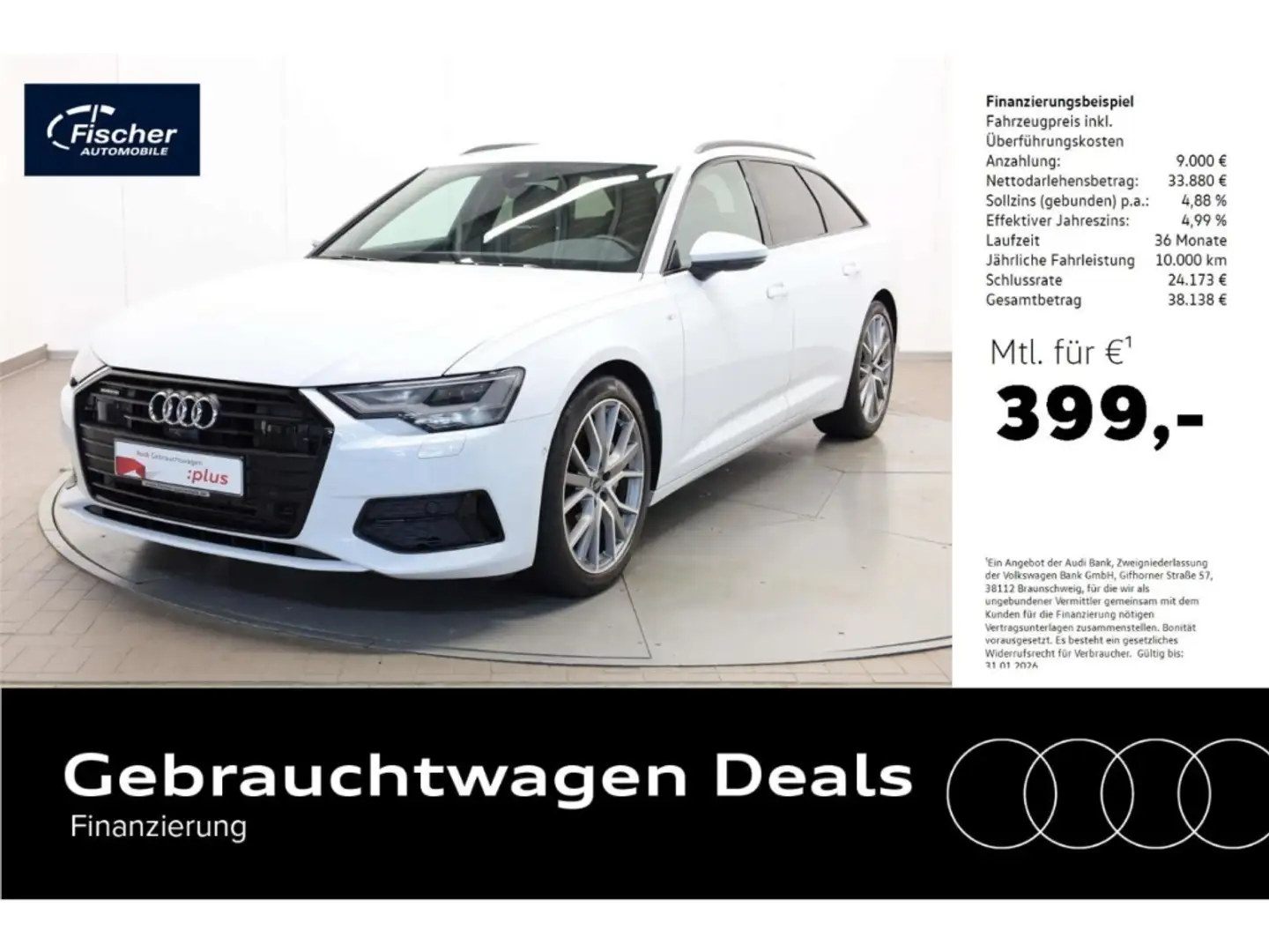 Audi A6 Avant 45 TFSI S line Weiß - 1