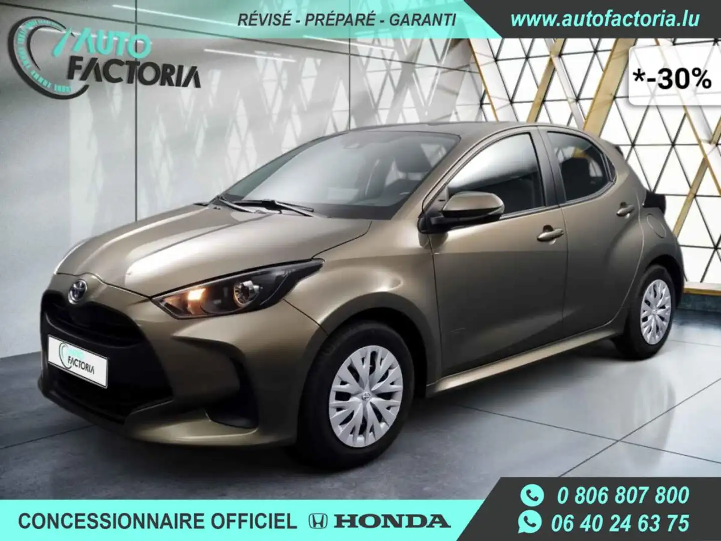 Toyota Yaris -30% 1.5 HYB 116cv BVA +GPS+CAM+CLIM+Options Bronze - 1