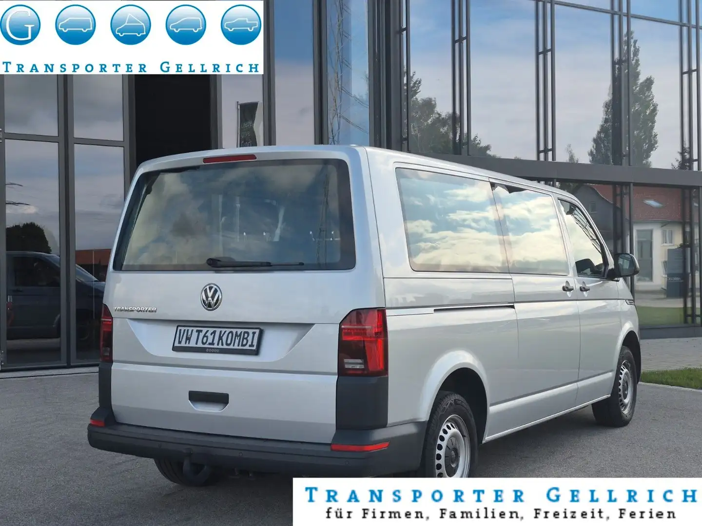 Volkswagen T6 Kombi lang 9 Sitz DSG LED SHZ GRA PDC AHK Argent - 2