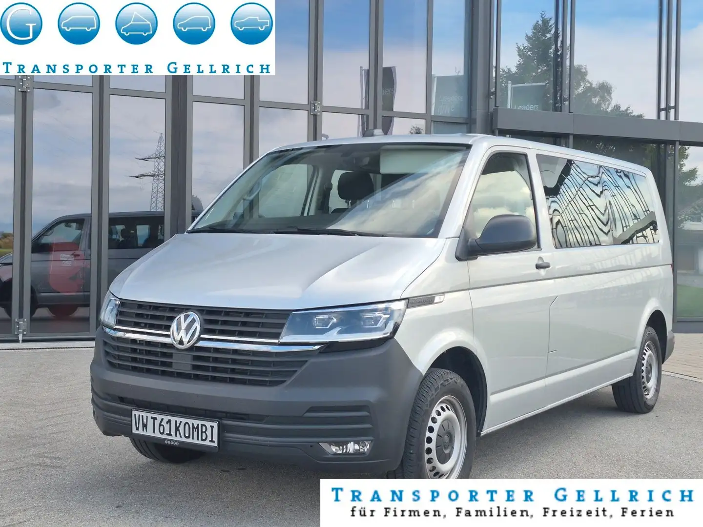 Volkswagen T6 Kombi lang 9 Sitz DSG LED SHZ GRA PDC AHK Argent - 1