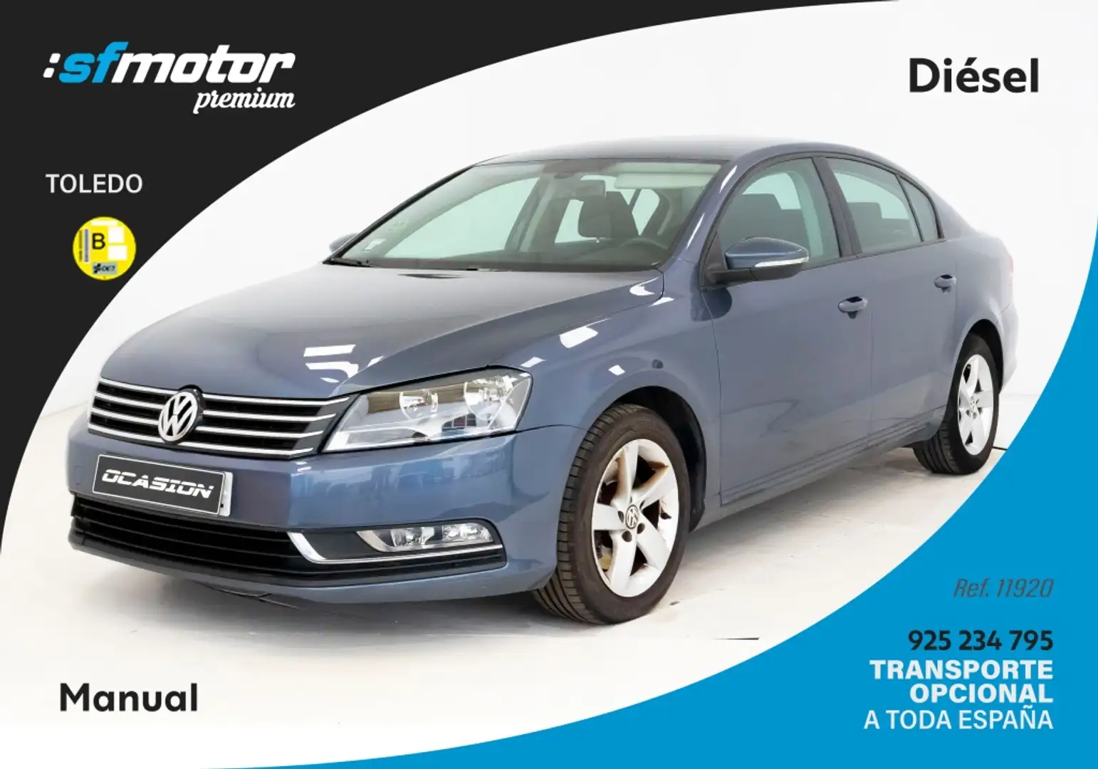 Volkswagen Passat 2.0TDI Advance BMT Azul - 1