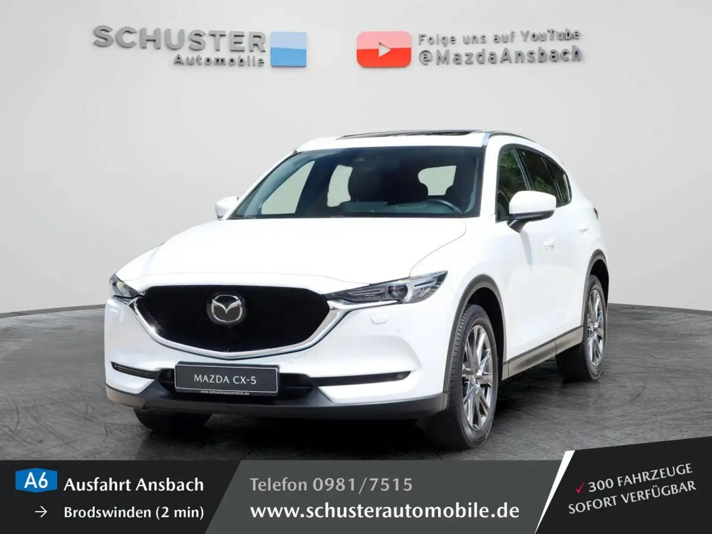 Mazda CX-5 2,2 D 184 PS Sports-Line Automatik 4WD Spor Blanc - 1