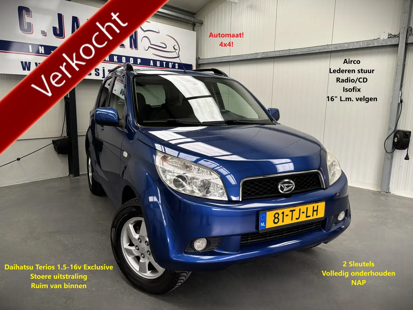Daihatsu Terios 1.5-16v Exclusive Automaat! 4x4 | 16" lichtmetalen Blau - 1