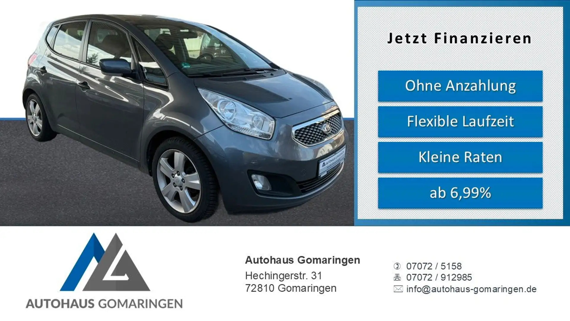 Kia Venga Titanium *1.Hand*TÜV Neu*SHZ*Pano*PDC* Gris - 1