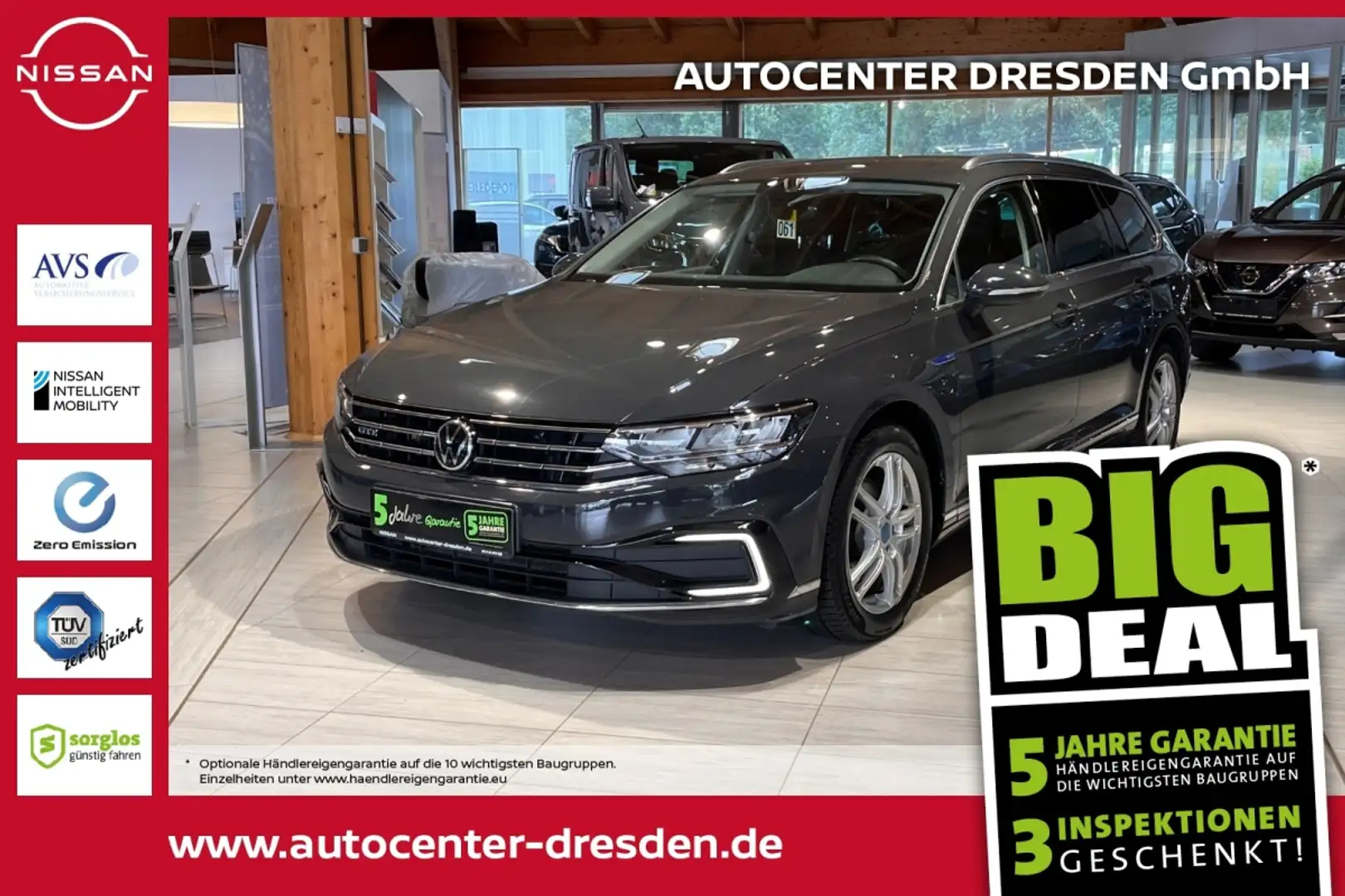 Volkswagen Passat Variant 1.4 TSI  GTE Navi Kam ACC WKR&SKR Gris - 1