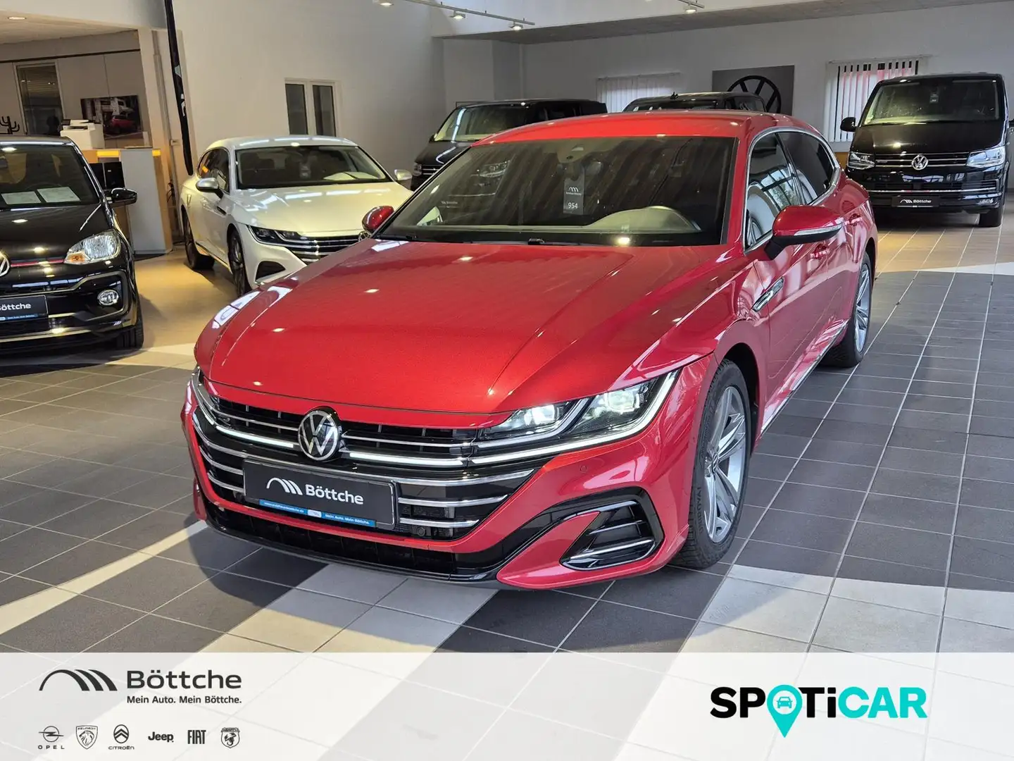 Volkswagen Arteon R-Line 2.0 TDI/AT/MATRIX/AHK/SHZ/NAVI/Assistenzsys Rot - 1