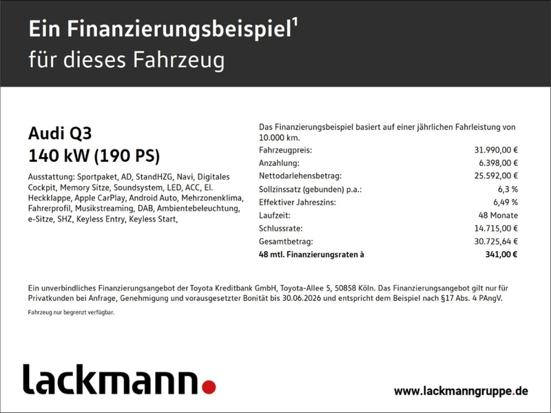 Audi Q3 2.0 Sportback TFSI*quattro*S-Line*Standh.* — photo 2