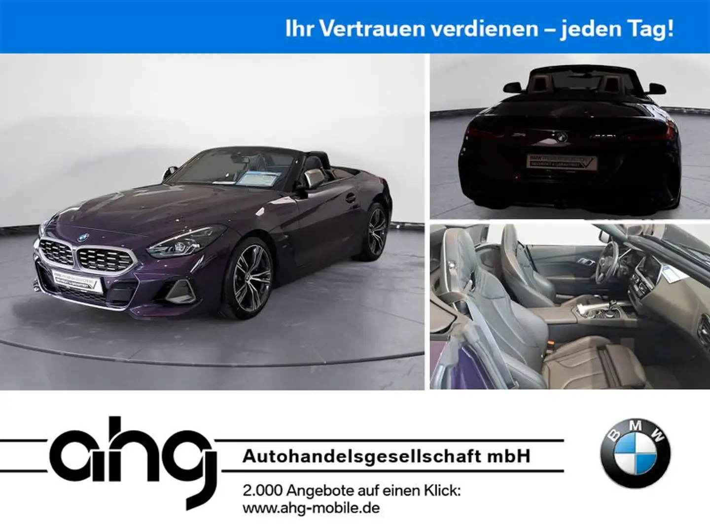 BMW Z4 M40iA Cabrio Sport Aut. Head-Up Navi Prof. Ha Mauve - 1