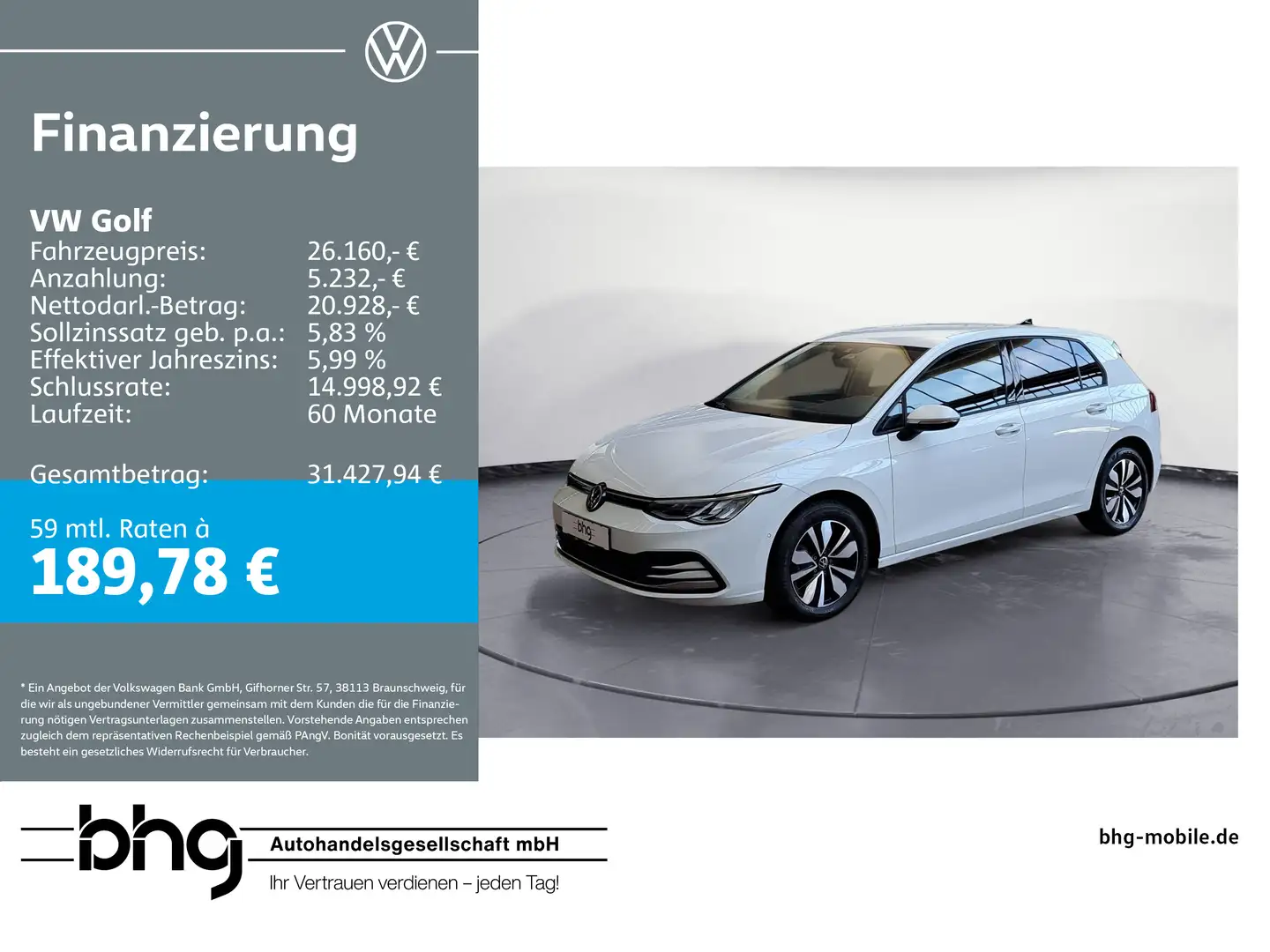 Volkswagen Golf Life 2.0 TDI DSG *DAB*LED*CARPLAY* Weiß - 1