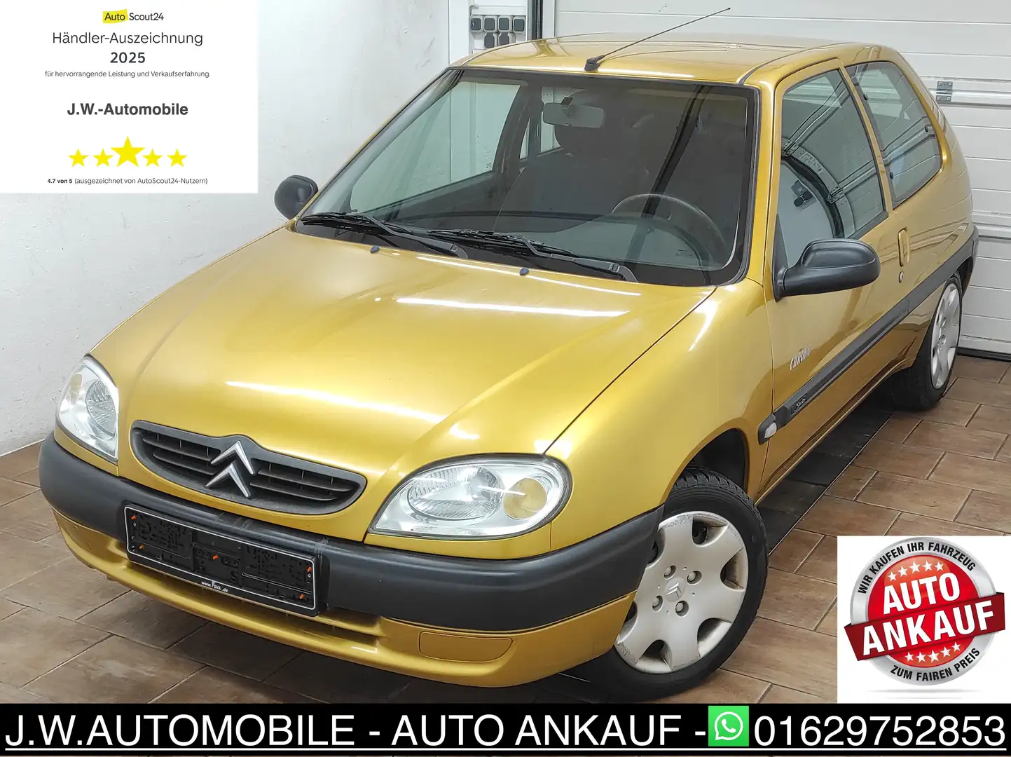 Citroen SAXO 1.1 CHRONO *TÜV 05-2026* 1-HAND 8-RÄDER AUX Or - 2