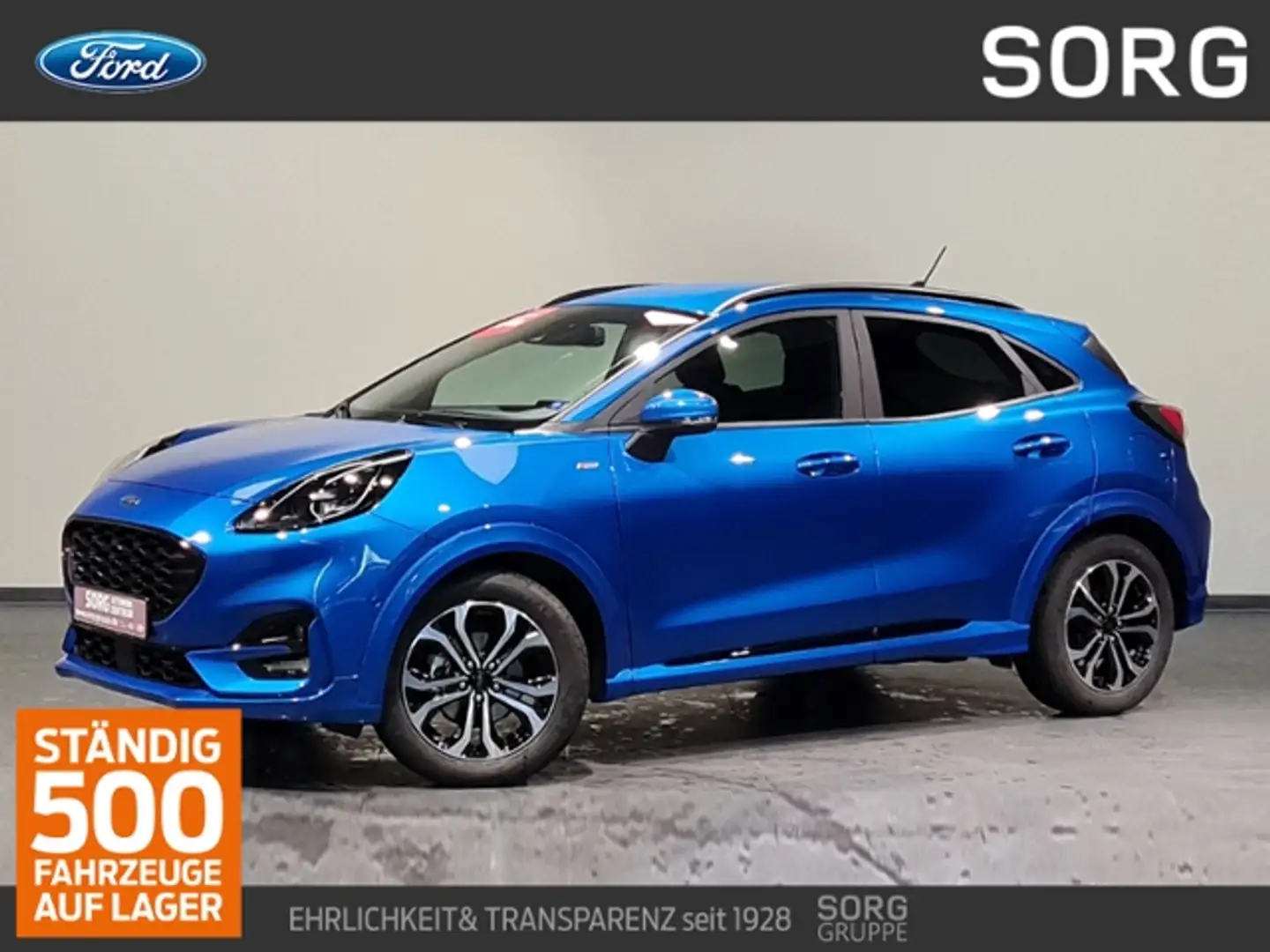 Ford Puma 1.0 EcoB MHEV ST-Line*AUTO*AHK*17"ALU*-38%* Blau - 1