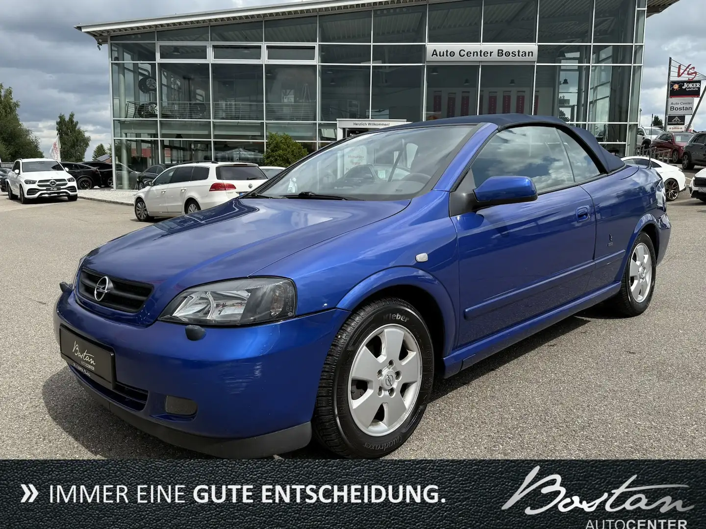 Opel Astra 1.8 BERTONE/KLIMAANLAGE/PARKSENSOR/CABRIO Blau - 1