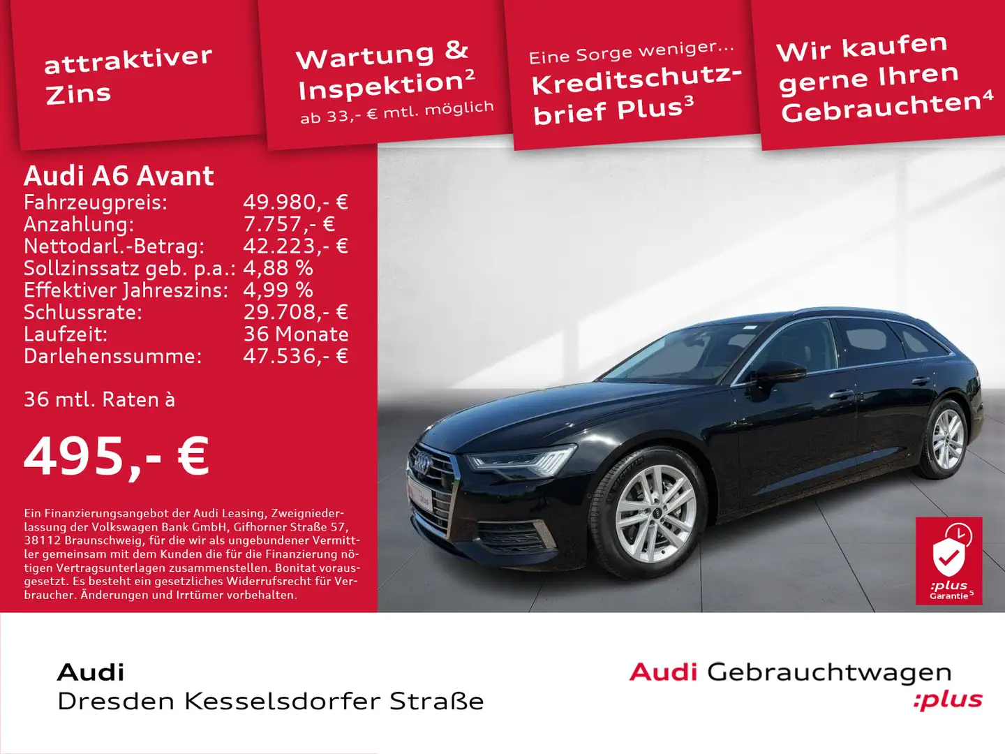 Audi A6 45 TDI Q. design LED Navi Kamera AHZV Schwarz - 1