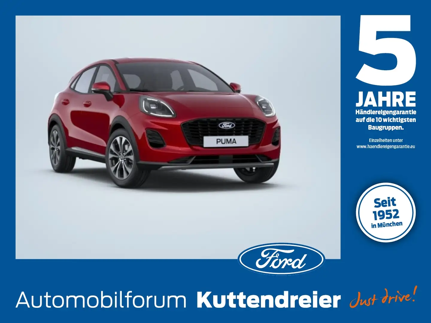 Ford Puma 1.0 EcoBoost Titanium ACC+LED+Navi+SHZ Rood - 1