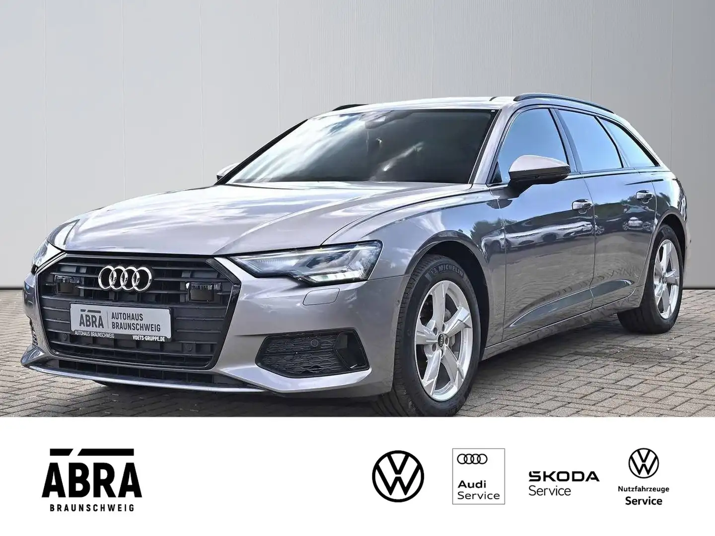 Audi A6 Avant 40 2.0 TDI sport S-tronic LED+NAVI+ACC+PDC Grijs - 1
