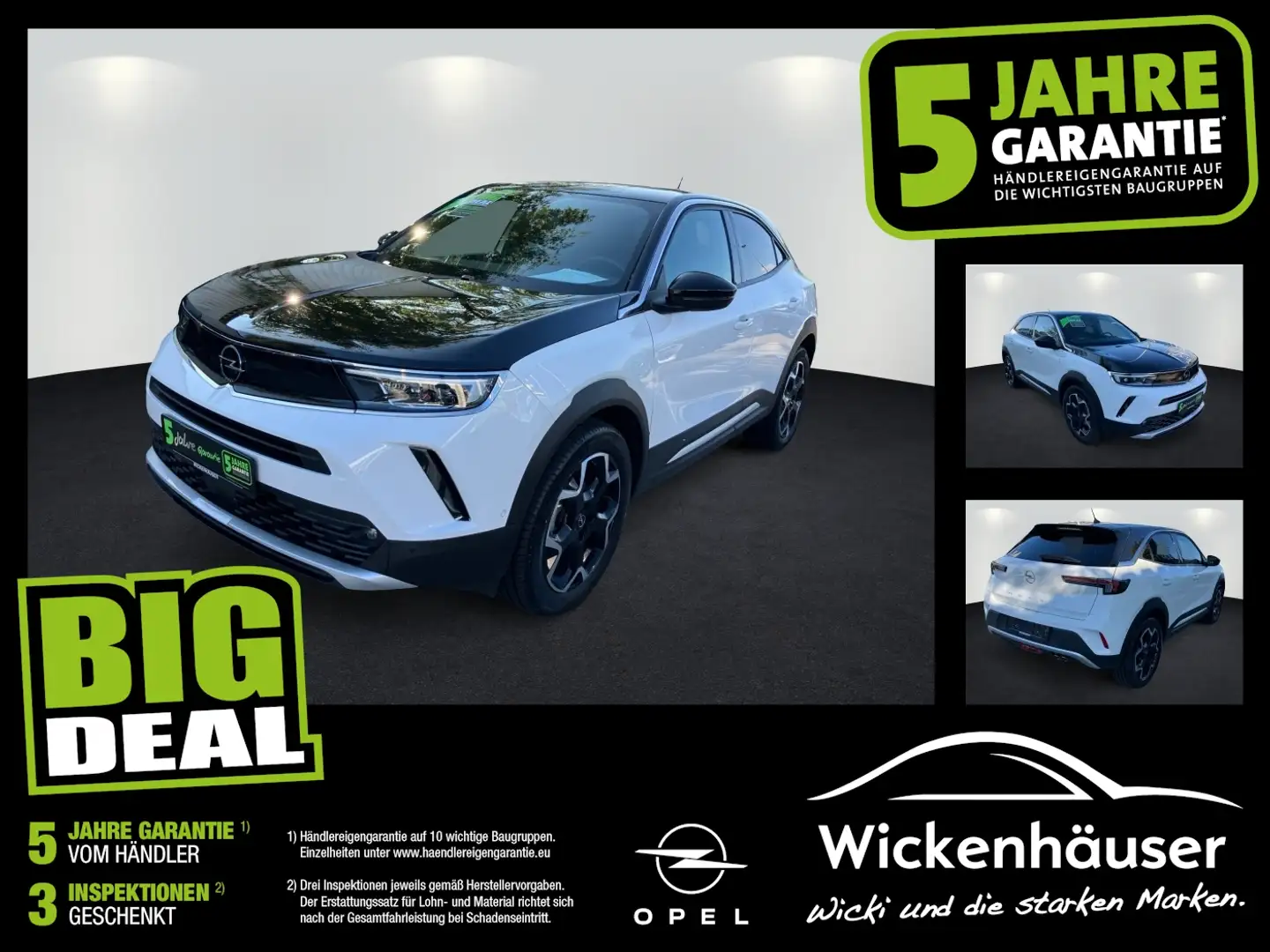 Opel Mokka 1.2 Turbo Ultimate  Navi Kamera Weiß - 1