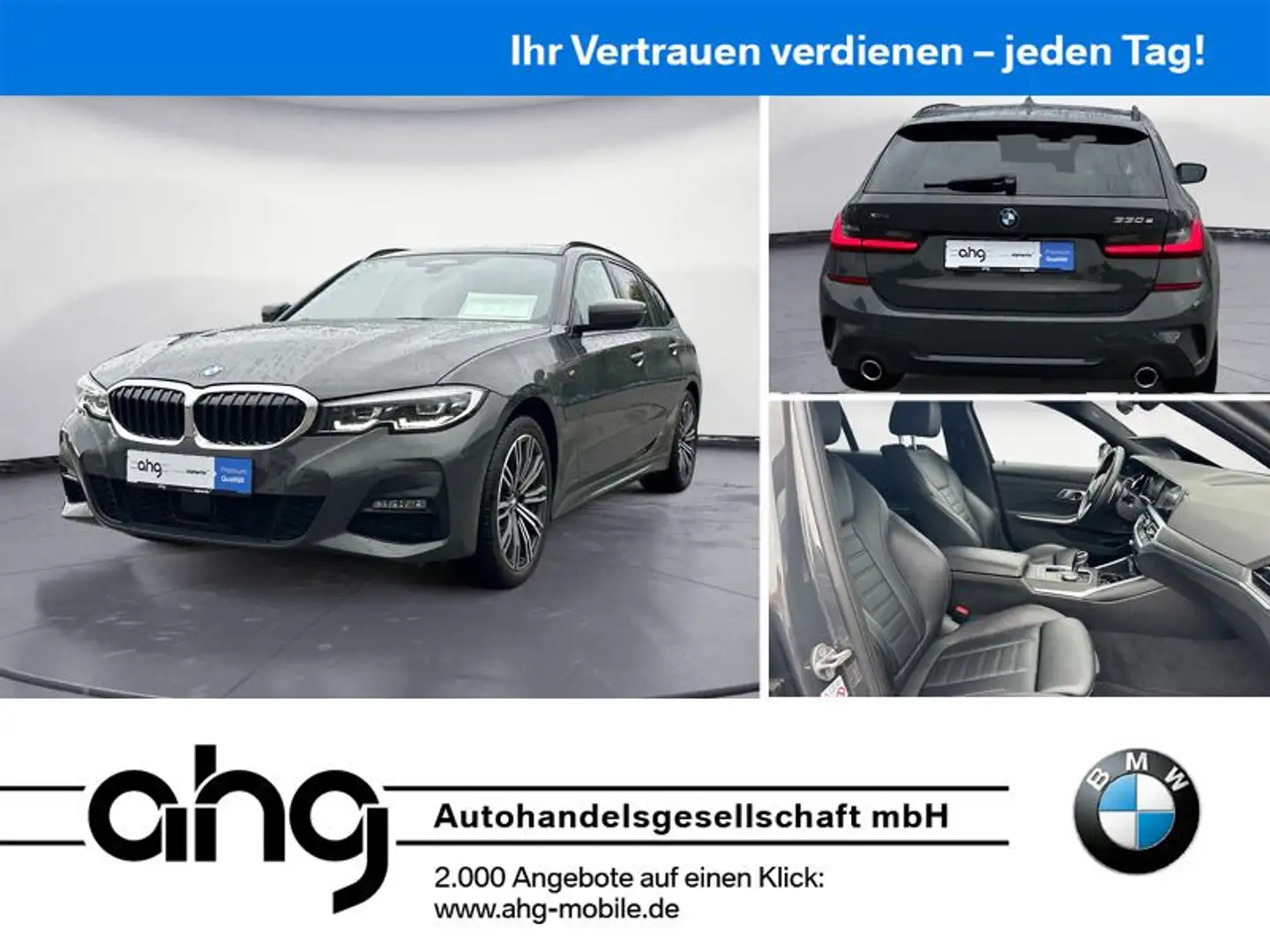 BMW 330 e xDrive Touring M Sport A. Aktive Geschw. AH Grau - 1