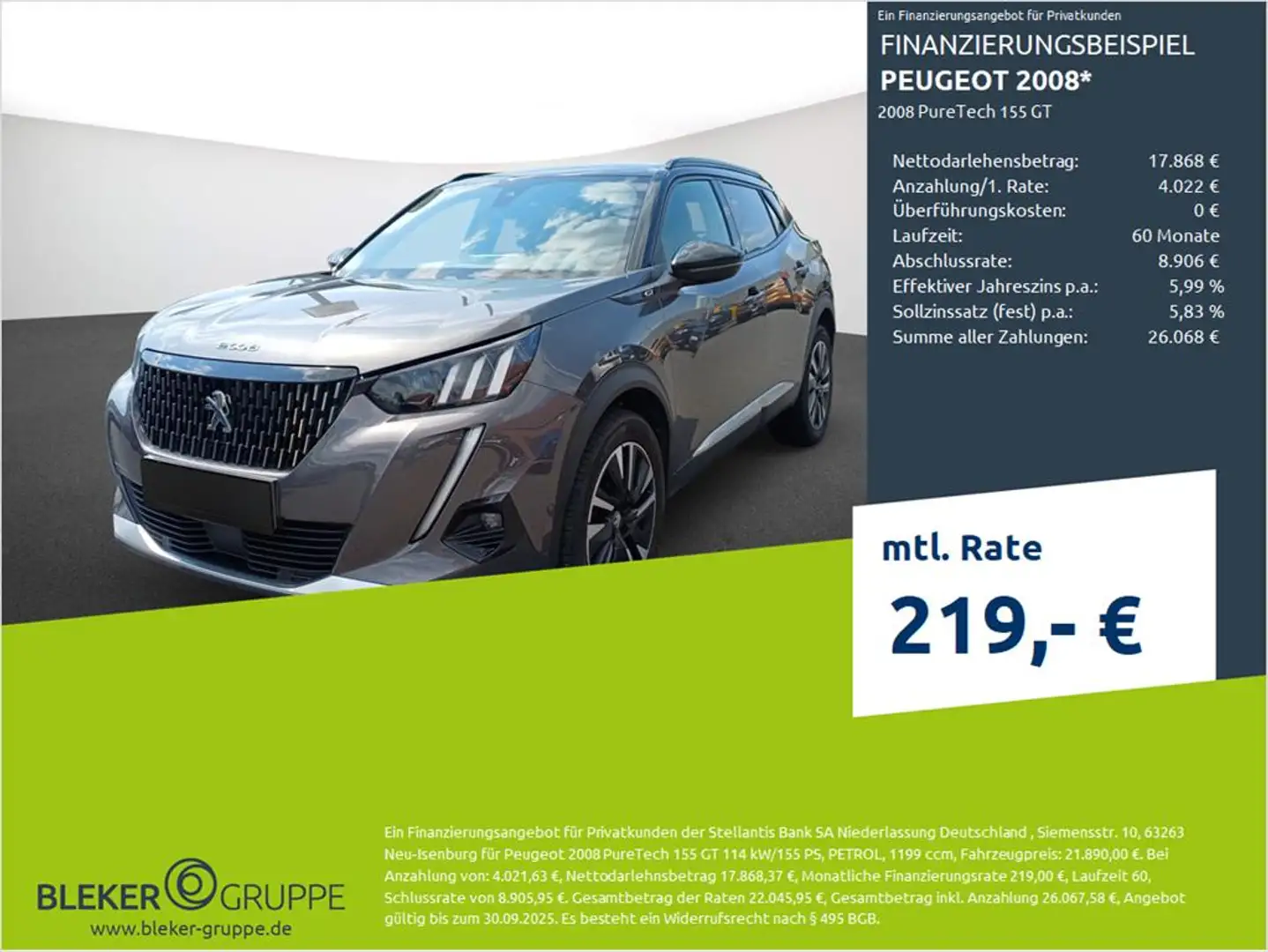 Peugeot 2008 2008 PureTech 155 GT Gris - 1