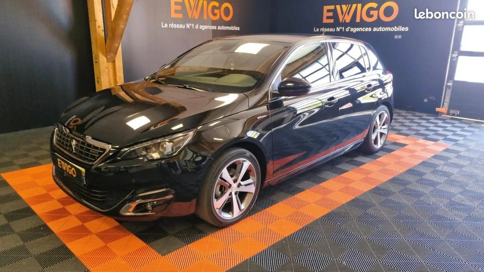 Peugeot 308 GENERATION-II 1.2 PURETECH 130 GT LINE EAT BVA, DISTRIBUTION REMPLACEES Zwart - 1