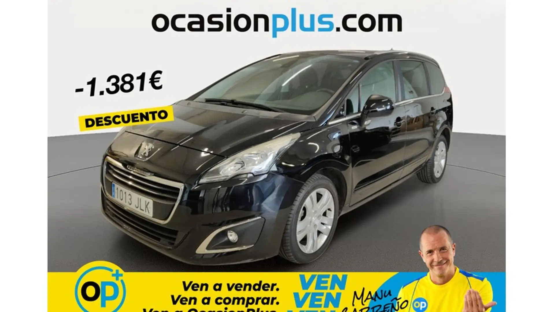 Peugeot 5008 1.6 BlueHDi Style 7 pl. 120 Negro - 1