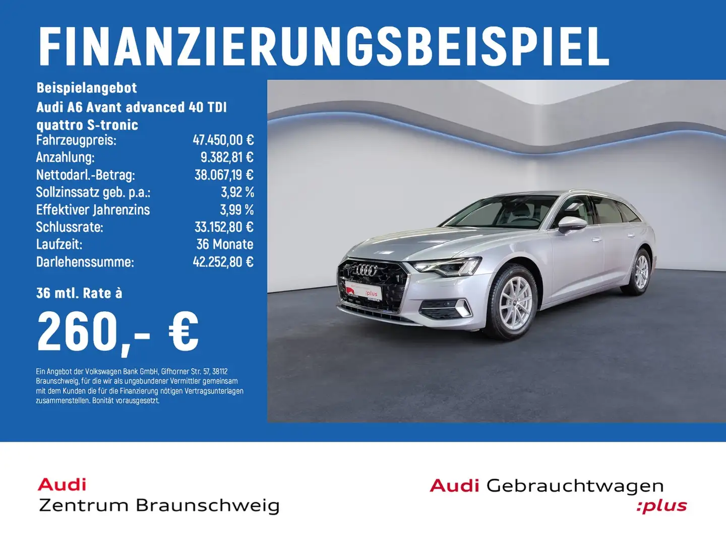 Audi A6 Avant advanced 40 TDI quattro S-tronic MATRIX-LED Silber - 2