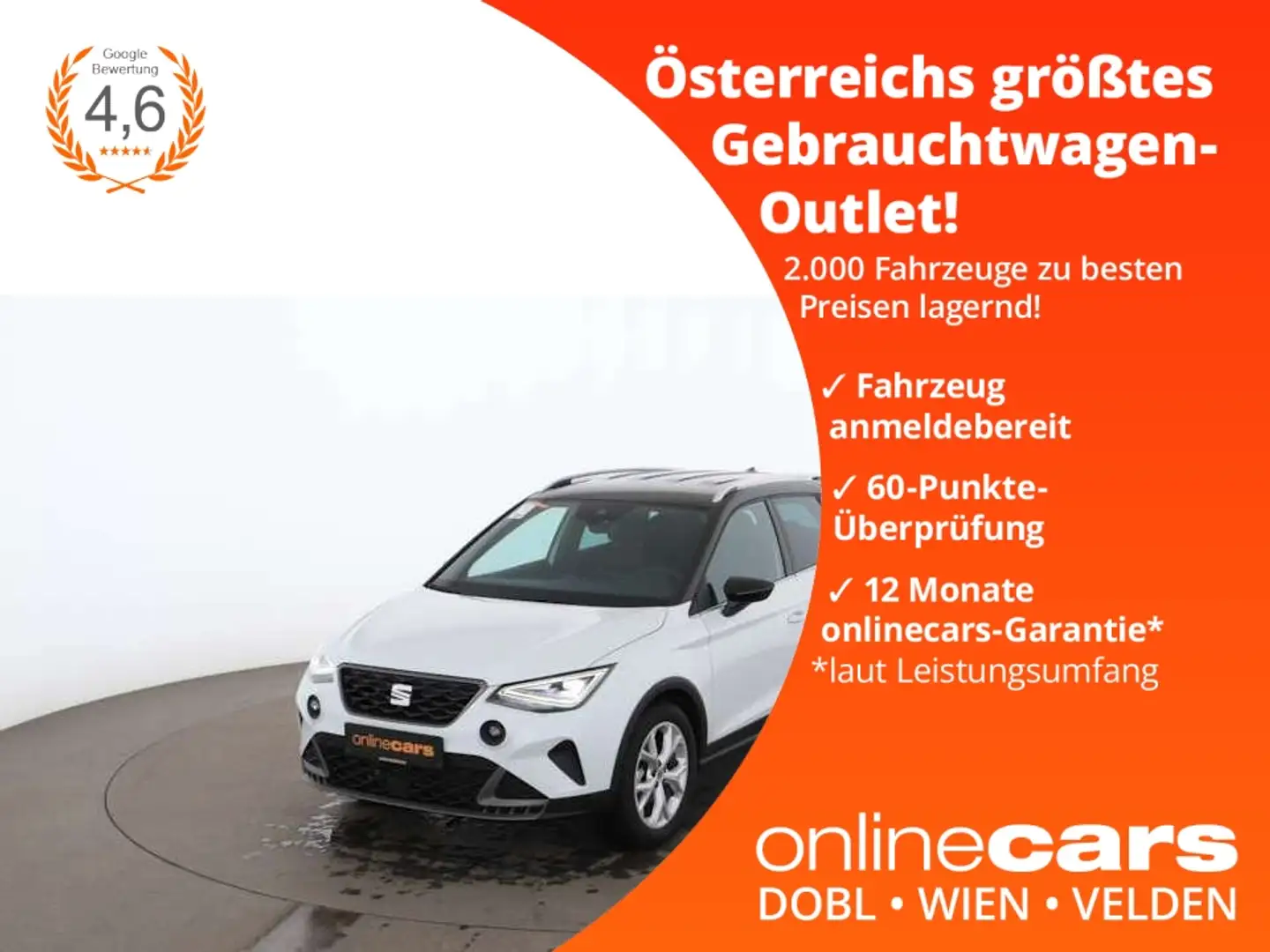 SEAT Arona 1.0 TSI FR LED DIGI-TACHO LANE-ASSIST TEMP Weiß - 1