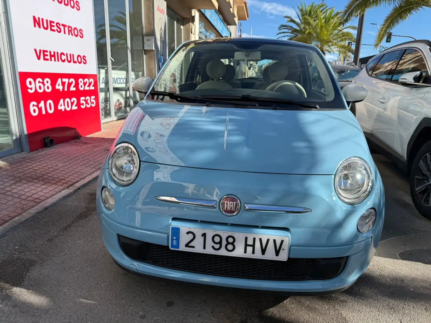 Fiat 500 Pequeño Automático de 3 Puertas Bleu - 1