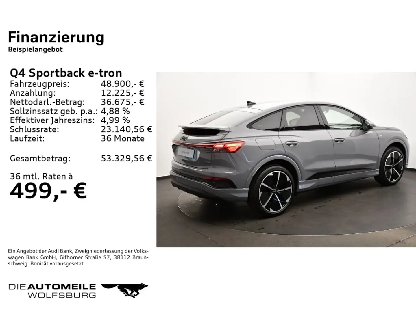 Audi Q4 e-tron Q4 Sportback 45 e-tron quattro Grau - 2