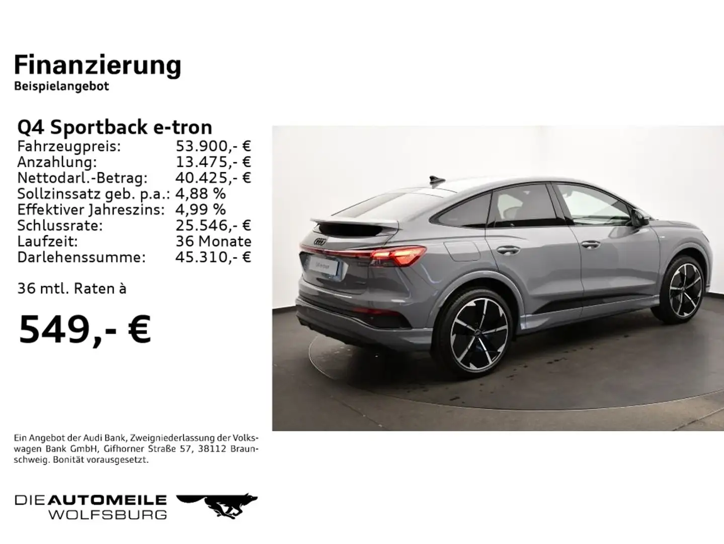 Audi Q4 e-tron Q4 Sportback 45 e-tron quattro Grau - 2