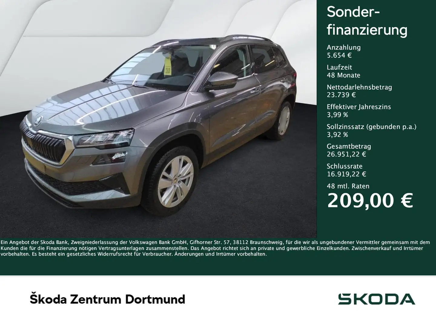 Skoda Karoq 1.5 SELECTION CAM ACC E-KLAPPE NAVI LM17 Grey - 1