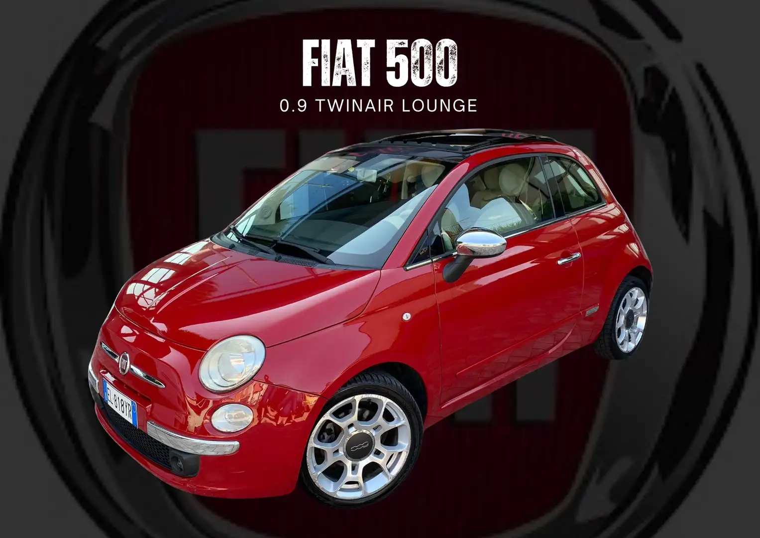 Fiat 500 500 0.9 t.air t. Lounge 85cv Rouge - 1