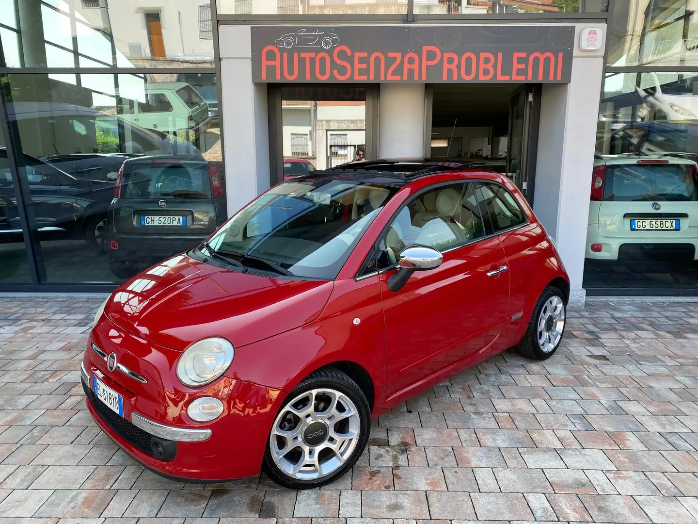 Fiat 500 500 0.9 t.air t. Lounge 85cv Rosso - 1