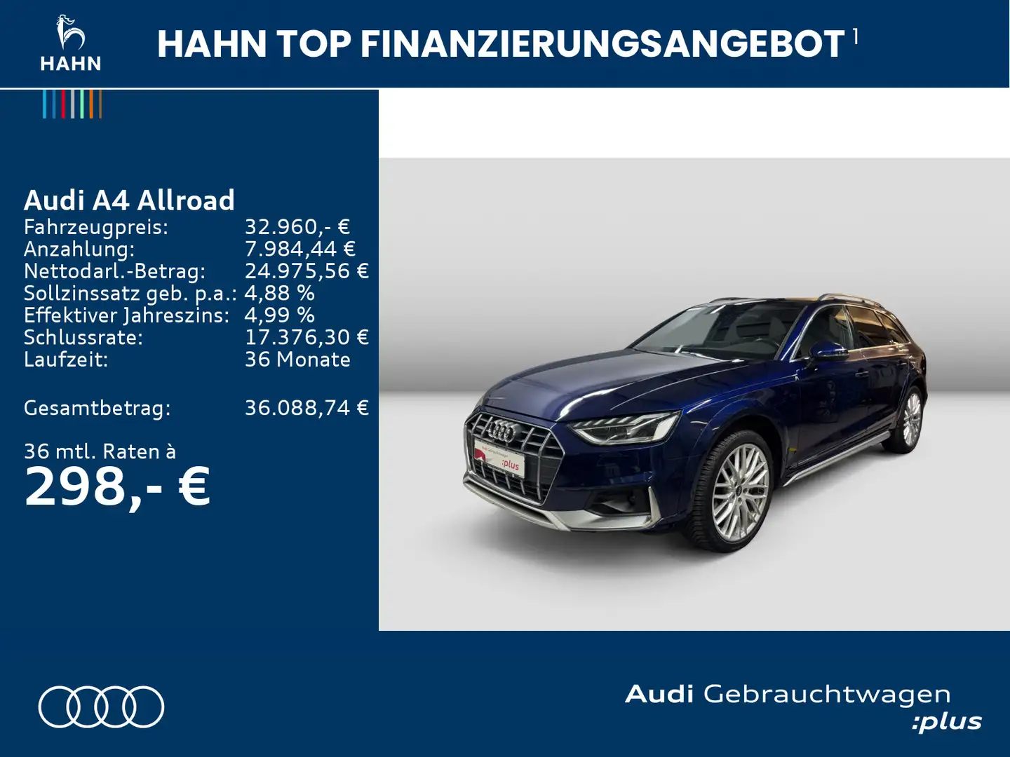 Audi A4 allroad A4 allroad 45 TFSI quattro Matrix Pano ACC Navi Blau - 2