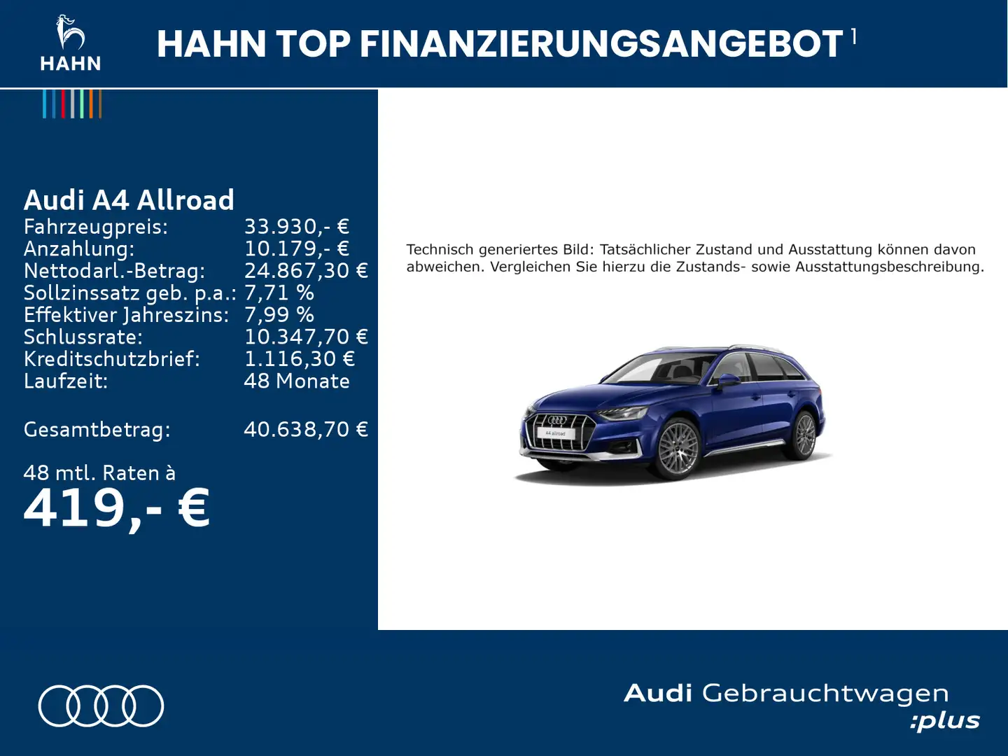 Audi A4 allroad A4 allroad 45 TFSI quattro Matrix Pano ACC Navi Blau - 2