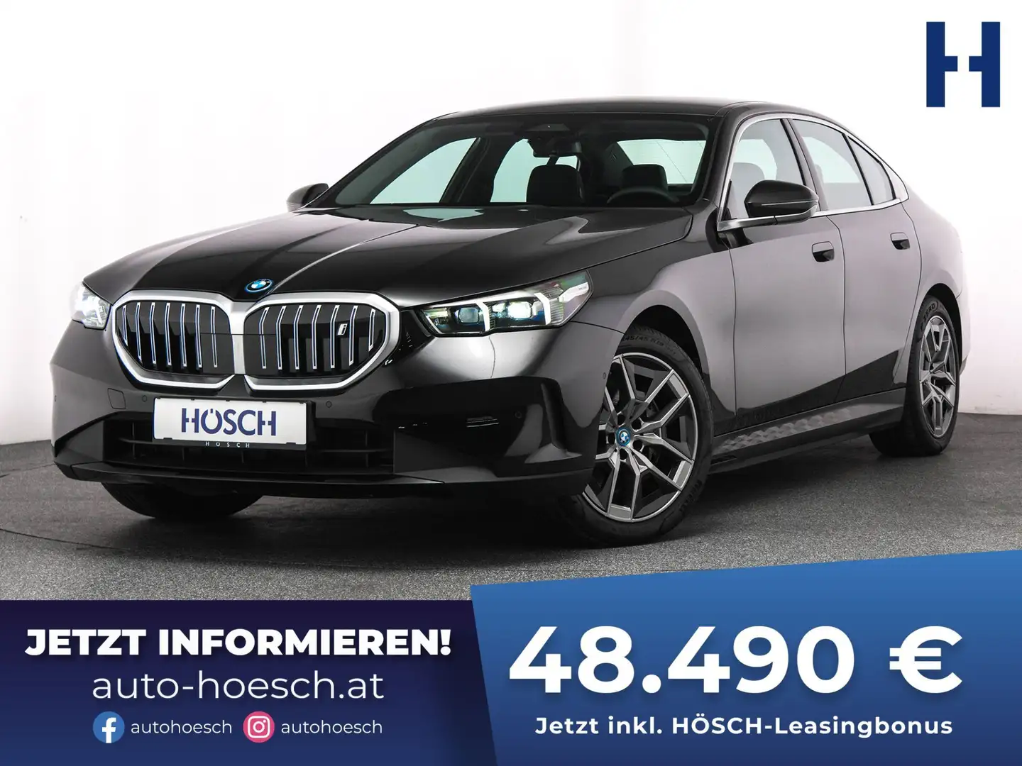 BMW i5 eDrive 40 19er ASSISTENZ LEDER SCHNÄPPCHEN Schwarz - 1