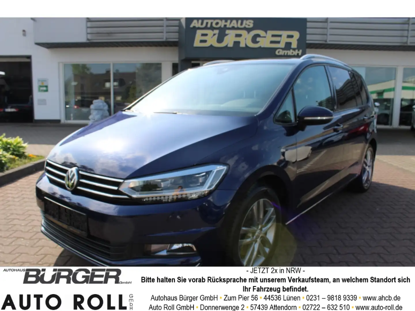 Volkswagen Touran Sound El. Panodach Navi Soundsystem 7-Sitzer ACC L Blau - 1