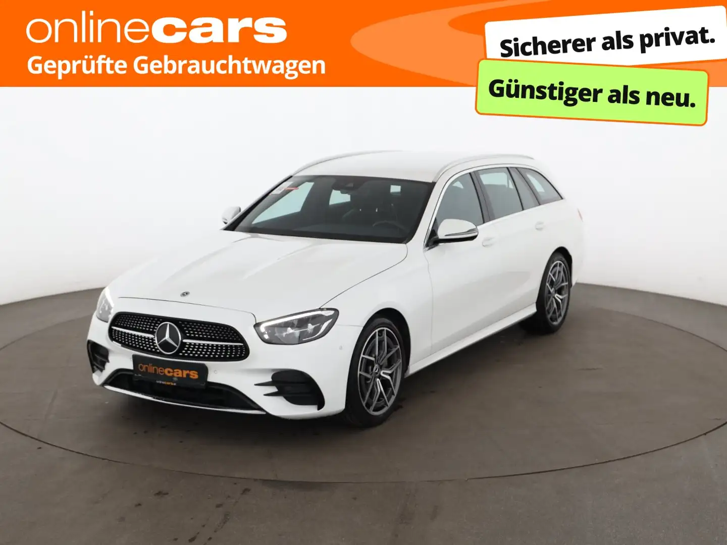 Mercedes-Benz E 200 d AMG-Line Aut LED AHK LEDER NAVI SITZHZG Weiß - 1
