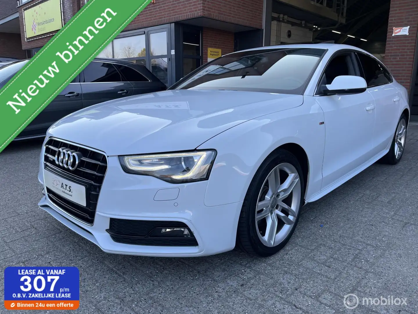 Audi A5 Sportback 2.0 TFSI 211PK quattro S-LINE*SCHUIFDAK* Weiß - 1